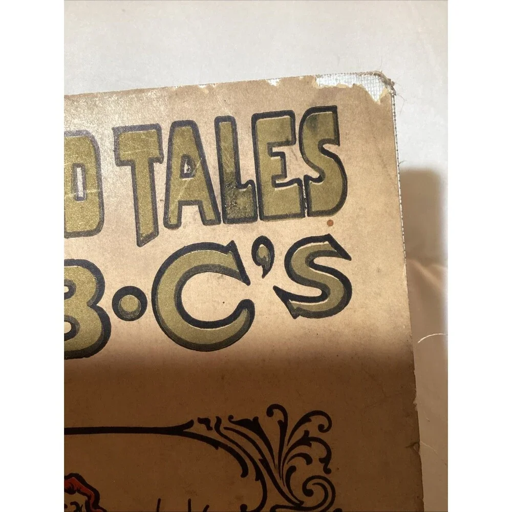 Fairyland Tales And ABC'S Children's Book Printed On Linen Late 1800's /1900's